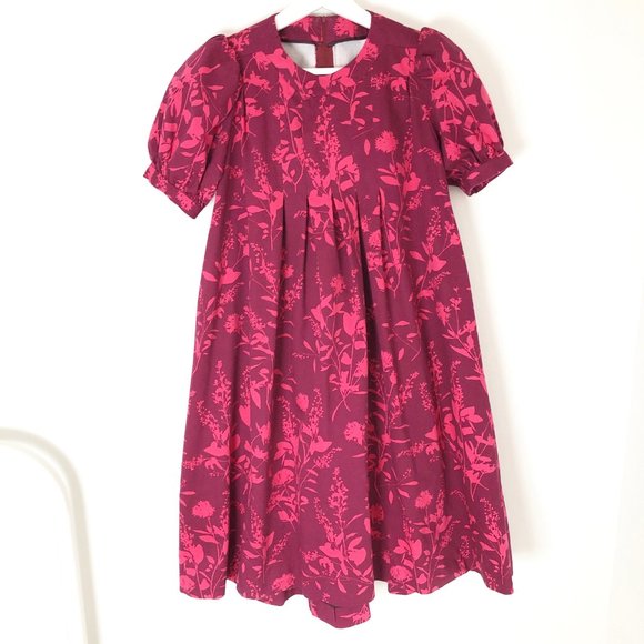 Vintage Dresses & Skirts - Vintage Cottagecore Puff Sleeve Floral Midi Dress